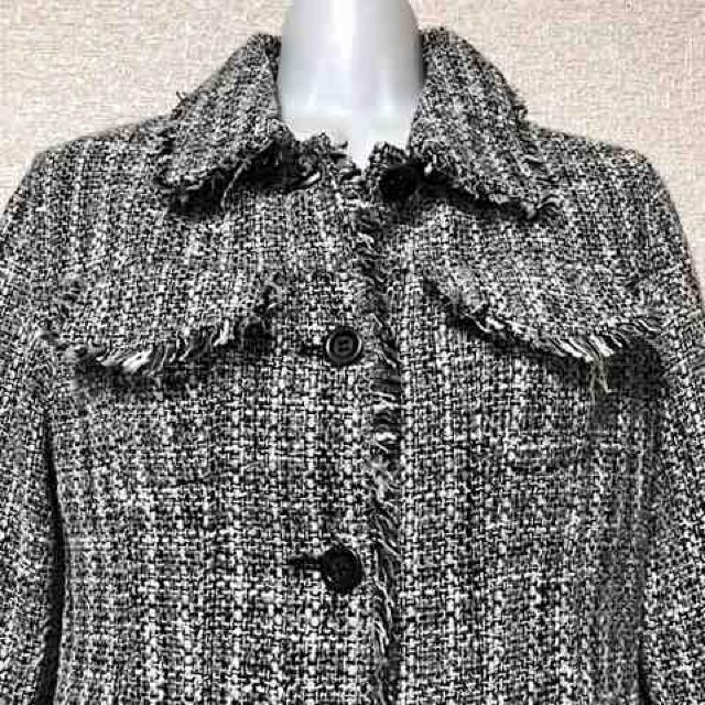 モノトーンツイード素材☆カットオフジャケット < 女性ファッション  モノトーンツイード素材☆カットオフジャケット < 女性ファッションの