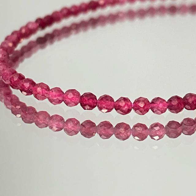 《bracelet》天然石マイカインストロベリー 多面カット アジャスター付き < 女性アクセサリー/時計  《bracelet》天然石マイカインストロベリー 多面カット アジャスター付き  < 女性アクセサリー/時計の
