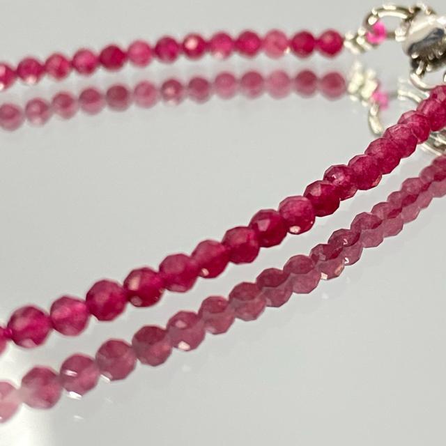 《bracelet》天然石マイカインストロベリー 多面カット アジャスター付き < 女性アクセサリー/時計  《bracelet》天然石マイカインストロベリー 多面カット アジャスター付き < 女性アクセサリー/時計の
