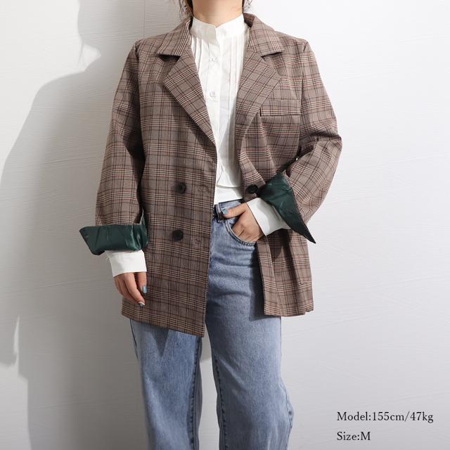 送料無料 新品 テーラードジャケット チェック柄春秋冬 < 女性ファッション  送料無料 新品 テーラードジャケット チェック柄春秋冬 < 女性ファッションの