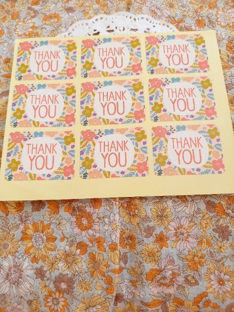 お裾分け☆花柄Thank Youシールシート☆ < インテリア/ライフ  お裾分け☆花柄Thank Youシールシート☆  < インテリア/ライフの