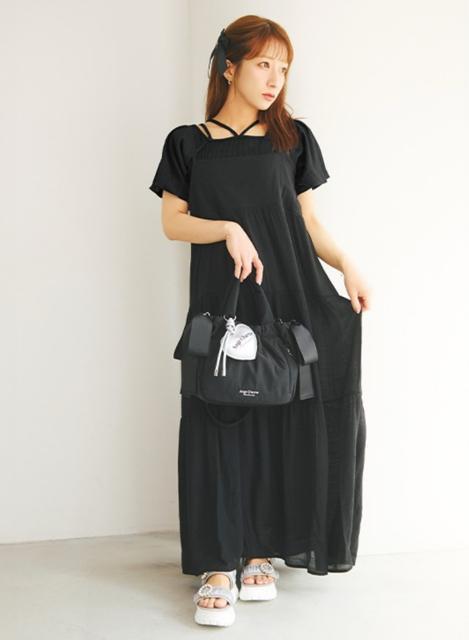 しまむら★ 辻ちゃんコラボ ティアードワンピ アンジュシャルム(カーキM) < ブランド しまむら★ 辻ちゃんコラボ ティアードワンピ アンジュシャルム(カーキM) < ブランドの