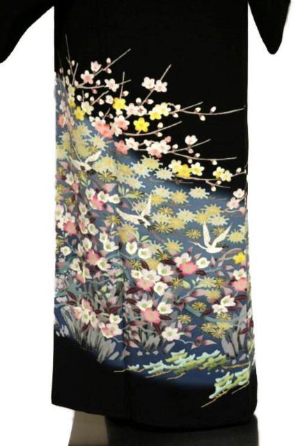 黒留袖 中古 送料無料 身丈156.5cm 裄62cm 最高峰 新品同様 本場加賀友禅 小田美知代 比翼付 結婚式 T3597 < 女性ファッション 黒留袖 中古 送料無料 身丈156.5cm 裄62cm 最高峰 新品同様 本場加賀友禅 小田美知代 比翼付 結婚式 T3597 < 女性ファッションの