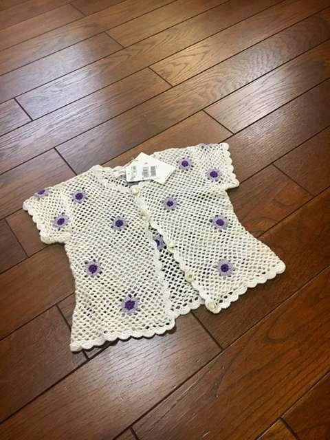 【定価3900】新品◆PETIT Angelina◆上質鍵編みカーディガン < キッズ/ベビー 【定価3900】新品◆PETIT Angelina◆上質鍵編みカーディガン < キッズ/ベビーの