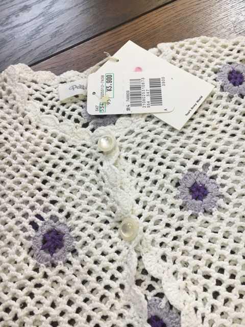 【定価3900】新品◆PETIT Angelina◆上質鍵編みカーディガン < キッズ/ベビー 【定価3900】新品◆PETIT Angelina◆上質鍵編みカーディガン < キッズ/ベビーの