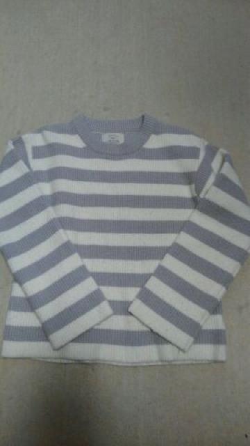 グレー×白 ボーダーニット☆ < 女性ファッション  グレー×白 ボーダーニット☆  < 女性ファッションの