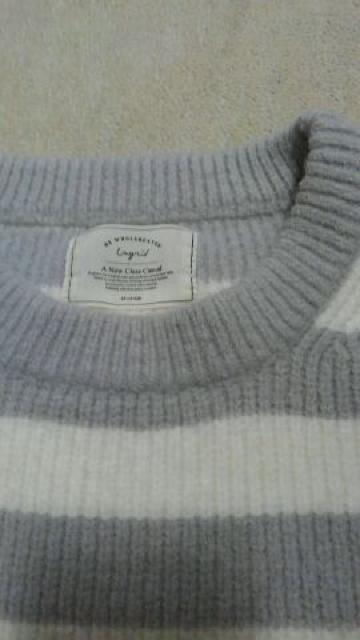 グレー×白 ボーダーニット☆ < 女性ファッション  グレー×白 ボーダーニット☆ < 女性ファッションの