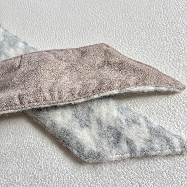 ◆美品◆レナウン◆大きいサイズ感◆ノーカラーウールロングコート◆千鳥◆グレー◆L < 女性ファッション ◆美品◆レナウン◆大きいサイズ感◆ノーカラーウールロングコート◆千鳥◆グレー◆L < 女性ファッションの