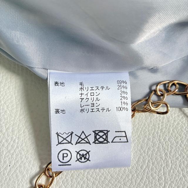 ◆美品◆レナウン◆大きいサイズ感◆ノーカラーウールロングコート◆千鳥◆グレー◆L < 女性ファッション ◆美品◆レナウン◆大きいサイズ感◆ノーカラーウールロングコート◆千鳥◆グレー◆L < 女性ファッションの