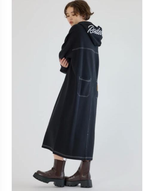 ロデオクラウンズ★ RCSカラーステッチパーカーワンピース(ブラック) < ブランド ロデオクラウンズ★ RCSカラーステッチパーカーワンピース(ブラック) < ブランドの