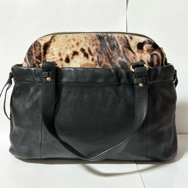 FURLA フルラ レザー ハラコ アニマル柄 ハンドバッグ トートバッグ レディース ブラック ベージュ < ブランド FURLA フルラ レザー ハラコ アニマル柄 ハンドバッグ トートバッグ レディース ブラック ベージュ < ブランドの
