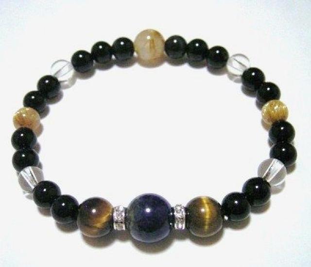 ☆即決☆ラピスラズリxルチルクォーツxタイガーアイ < 男性アクセサリー/時計 ☆即決☆ラピスラズリxルチルクォーツxタイガーアイ < 男性アクセサリー/時計の