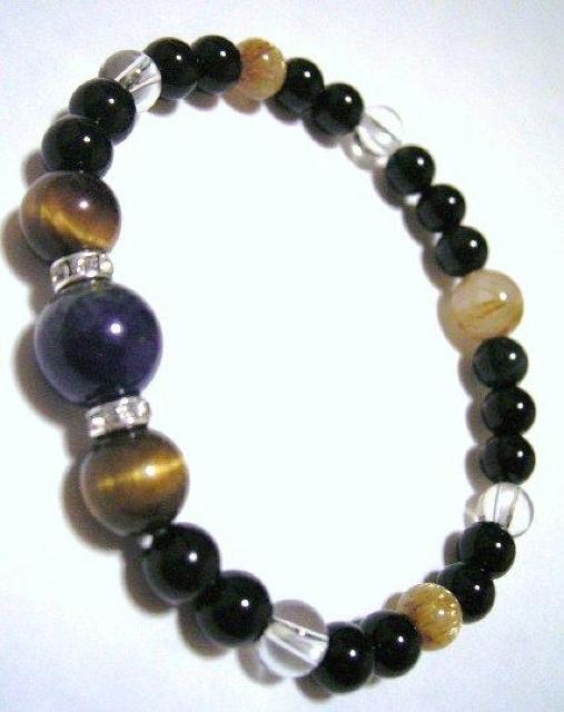 ☆即決☆ラピスラズリxルチルクォーツxタイガーアイ < 男性アクセサリー/時計 ☆即決☆ラピスラズリxルチルクォーツxタイガーアイ < 男性アクセサリー/時計の