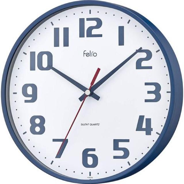 掛け時計 アナログ チュロス 静音 連続秒針 ネイビー < インテリア/ライフ  掛け時計 アナログ チュロス 静音 連続秒針 ネイビー  < インテリア/ライフの