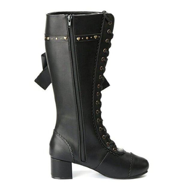 送料無料! クイーンビー レディ リボン ロングブーツ(ホワイト) < 女性ファッション  送料無料! クイーンビー レディ リボン ロングブーツ(ホワイト) < 女性ファッションの