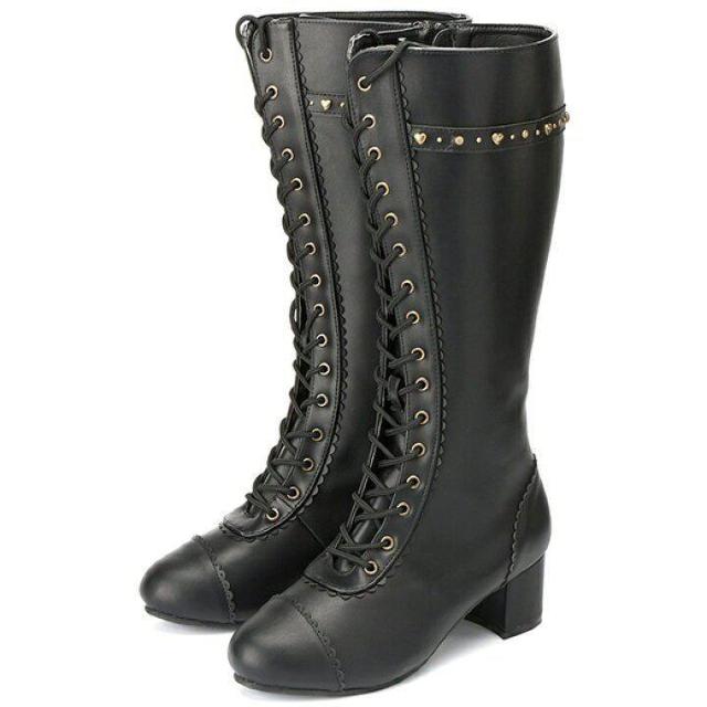 送料無料! クイーンビー レディ リボン ロングブーツ(ホワイト) < 女性ファッション  送料無料! クイーンビー レディ リボン ロングブーツ(ホワイト) < 女性ファッションの