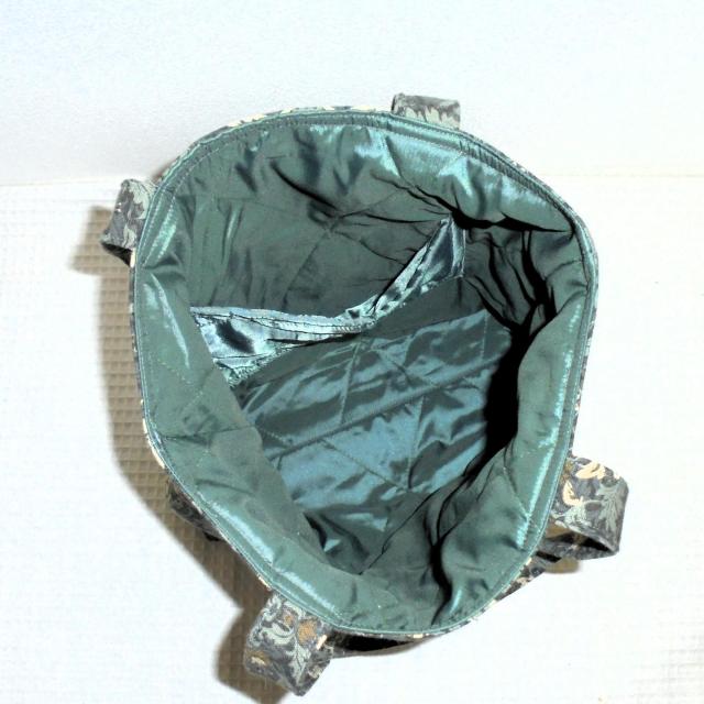 ◆スクエアベーシックトートバッグ◆ダマスクボタニカル柄ダークグリーン系 < 女性ファッション  ◆スクエアベーシックトートバッグ◆ダマスクボタニカル柄ダークグリーン系 < 女性ファッションの