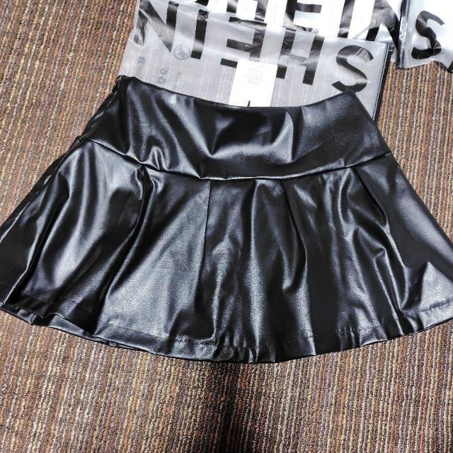 SHEIN �u���b�N�@���U�[�~�j�X�J�[�g�@�v���[�c�@�t�F�C�N���U�[�@�� �� �����t�@�b�V������ 