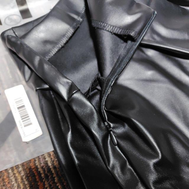 SHEIN �u���b�N�@���U�[�~�j�X�J�[�g�@�v���[�c�@�t�F�C�N���U�[�@�� �� �����t�@�b�V������ 