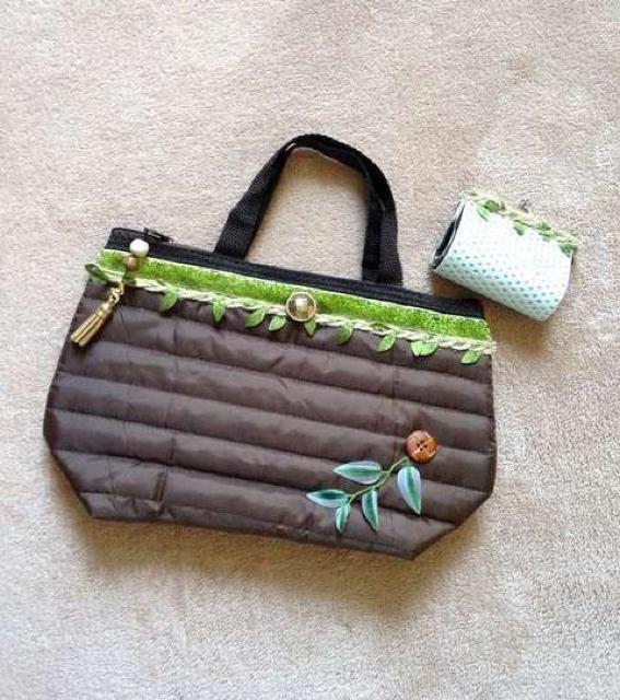 麻ライン&ラメレース◆ トートバッグ がま口 コインケース < 女性ファッション  麻ライン&ラメレース◆ トートバッグ がま口 コインケース < 女性ファッションの