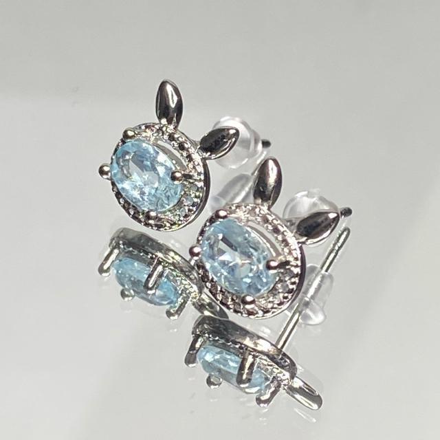 《pierce》天然石ブルートパーズ 宝石質 猫トップ silver925 < 女性アクセサリー/時計  《pierce》天然石ブルートパーズ 宝石質 猫トップ silver925 < 女性アクセサリー/時計の