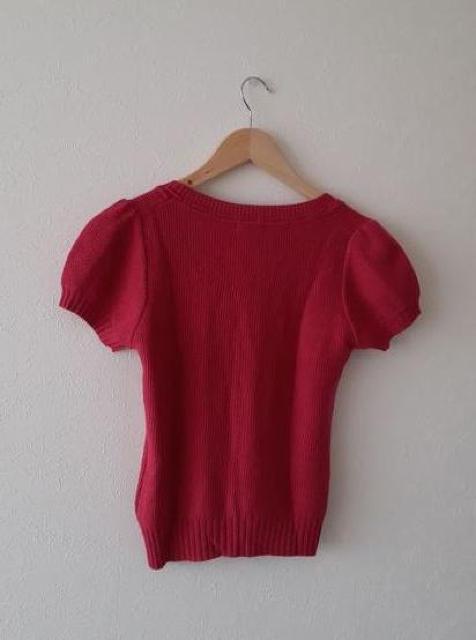 ef-de エフデ◆ピンク 胸元リボン 半袖 アルパカ混紡 ニット◆サイズ9 < ブランド  ef-de エフデ◆ピンク 胸元リボン 半袖 アルパカ混紡 ニット◆サイズ9 < ブランドの