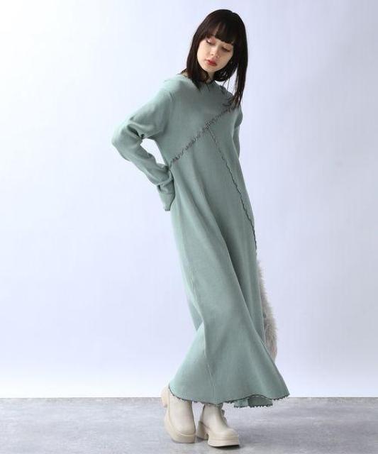 JEANASIS 12Gシャイニーメローリブワンピース < ブランド  JEANASIS 12Gシャイニーメローリブワンピース < ブランドの