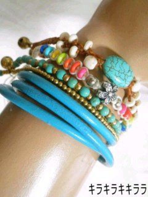《New》自由アレンジ★ジャラ着け*ラップ ブレスレット【4本セット】 < 女性アクセサリー/時計  《New》自由アレンジ★ジャラ着け*ラップ ブレスレット【4本セット】  < 女性アクセサリー/時計の