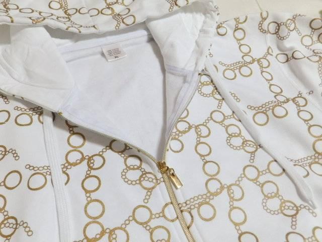 ストリートB系.ヒップホップ.オラオラ♪チェーン柄 ゴールドジップパーカー 上下セットアップ < 男性ファッション ストリートB系.ヒップホップ.オラオラ♪チェーン柄 ゴールドジップパーカー 上下セットアップ < 男性ファッションの