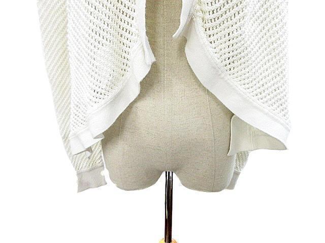 BCBGMAXAZRIA カーディガン 長袖 透かし編み ショート丈 XS 白 < 女性ファッション  BCBGMAXAZRIA カーディガン 長袖 透かし編み ショート丈 XS 白 < 女性ファッションの