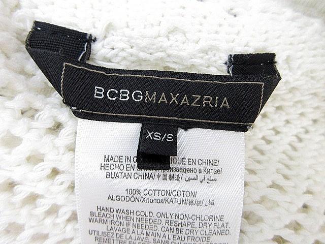 BCBGMAXAZRIA カーディガン 長袖 透かし編み ショート丈 XS 白 < 女性ファッション  BCBGMAXAZRIA カーディガン 長袖 透かし編み ショート丈 XS 白 < 女性ファッションの