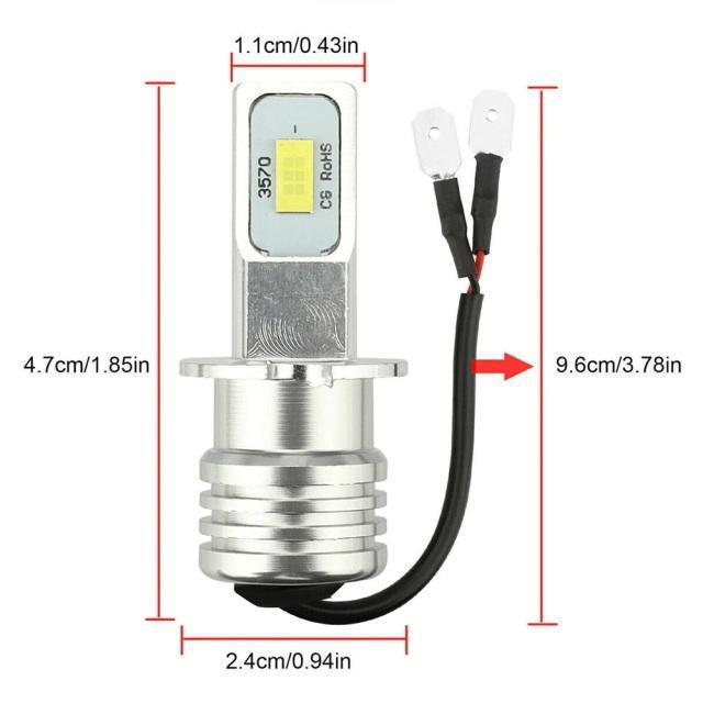 H3スーパーホワイトLEDライ 2個セット6500K 明るい100W H3LEDフォグバルブLED100Wフォグライト 逆極性対応 < 自動車/バイク H3スーパーホワイトLEDライ 2個セット6500K 明るい100W H3LEDフォグバルブLED100Wフォグライト 逆極性対応 < 自動車/バイク
