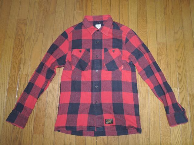 WTAPS ダブルタップス ブロックチェック ネルシャツ S 赤黒 長袖シャツ UNION L/S02 < ブランド  WTAPS ダブルタップス ブロックチェック ネルシャツ S 赤黒 長袖シャツ UNION L/S02  < ブランドの
