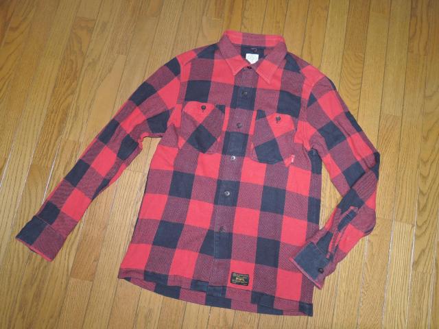 WTAPS ダブルタップス ブロックチェック ネルシャツ S 赤黒 長袖シャツ UNION L/S02 < ブランド  WTAPS ダブルタップス ブロックチェック ネルシャツ S 赤黒 長袖シャツ UNION L/S02 < ブランドの