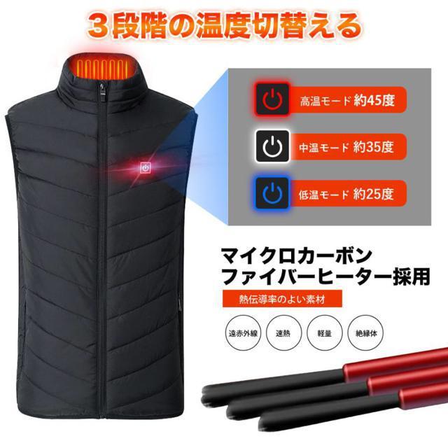 送料無料#新品# M 電熱ベスト 発熱 9エリア ヒーターベスト USB < 男性ファッション  送料無料#新品# M 電熱ベスト 発熱 9エリア ヒーターベスト USB < 男性ファッションの