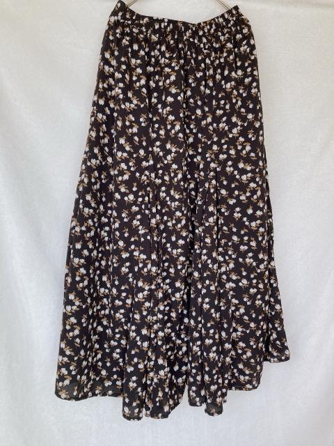 Aライン ふんわり フレア 小花柄 裏地付き シック ロングスカート M GRL N2m < ブランド Aライン ふんわり フレア 小花柄 裏地付き シック ロングスカート M GRL N2m < ブランドの