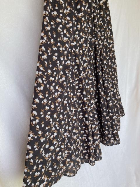 Aライン ふんわり フレア 小花柄 裏地付き シック ロングスカート M GRL N2m < ブランド Aライン ふんわり フレア 小花柄 裏地付き シック ロングスカート M GRL N2m < ブランドの