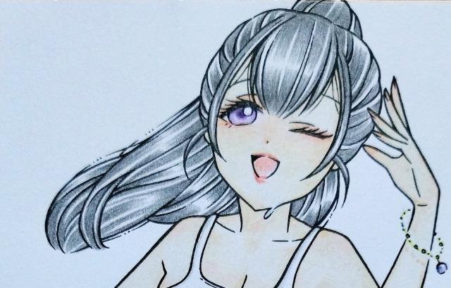 自作イラスト/オリジナル/タンクトップの女の子 < アニメ/コミック/キャラクター  自作イラスト/オリジナル/タンクトップの女の子 < アニメ/コミック/キャラクターの