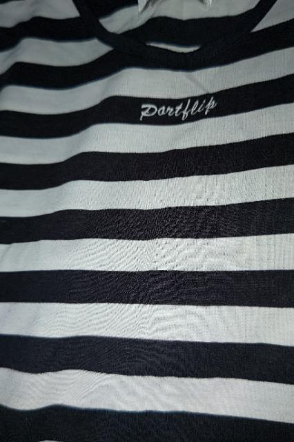 ★中古紺×白横縞Tシャツ=M < 女性ファッション  ★中古紺×白横縞Tシャツ=M < 女性ファッションの