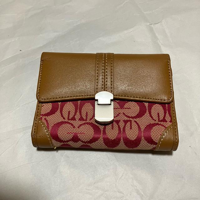 【ノーブランド扱い】 総柄 キャンバス × レザー / がま口 三つ折り財布 < 女性ファッション 【ノーブランド扱い】 総柄 キャンバス × レザー / がま口 三つ折り財布 < 女性ファッションの