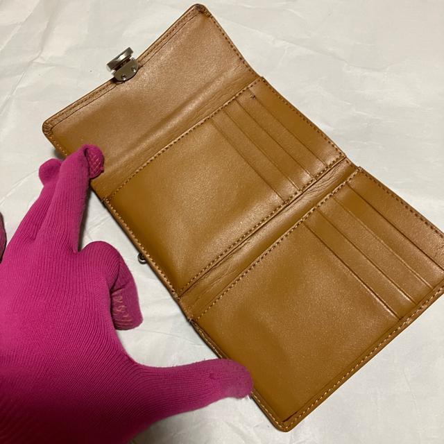 【ノーブランド扱い】 総柄 キャンバス × レザー / がま口 三つ折り財布 < 女性ファッション 【ノーブランド扱い】 総柄 キャンバス × レザー / がま口 三つ折り財布 < 女性ファッションの