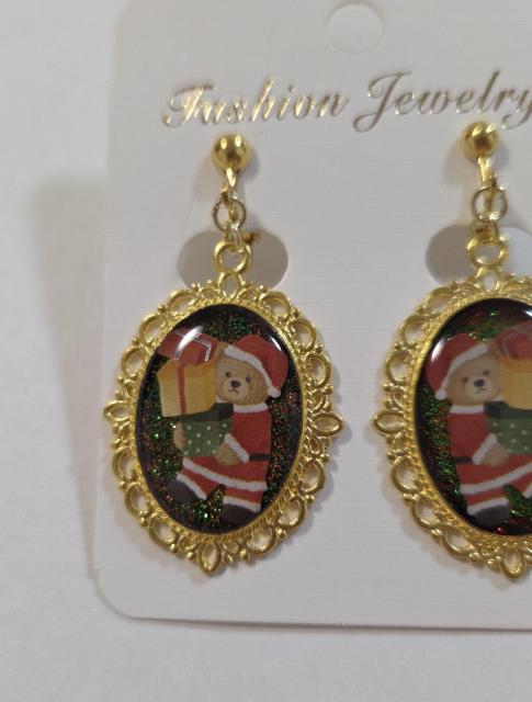 くまさんかわいいクリスマスイヤリング・ピアス★ハンドメイド くま クマ クリスマス ピアス イヤリング 熊 < 女性ファッション くまさんかわいいクリスマスイヤリング・ピアス★ハンドメイド くま クマ クリスマス ピアス イヤリング 熊 < 女性ファッションの