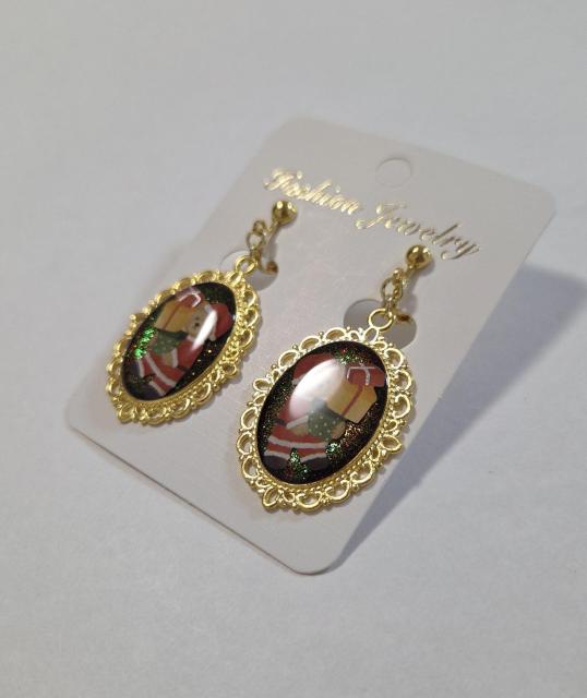 くまさんかわいいクリスマスイヤリング・ピアス★ハンドメイド くま クマ クリスマス ピアス イヤリング 熊 < 女性ファッション くまさんかわいいクリスマスイヤリング・ピアス★ハンドメイド くま クマ クリスマス ピアス イヤリング 熊 < 女性ファッションの