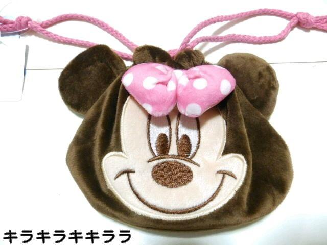 《New》ミニーマウス★ぬいぐるみ風フェイス型*ふわふわ・巾着袋 < 女性ファッション  《New》ミニーマウス★ぬいぐるみ風フェイス型*ふわふわ・巾着袋  < 女性ファッションの