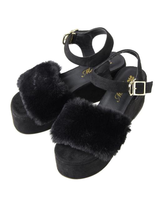 新品☆イング*ファーWベルトウェッジサンダル < ブランド  新品☆イング*ファーWベルトウェッジサンダル < ブランドの