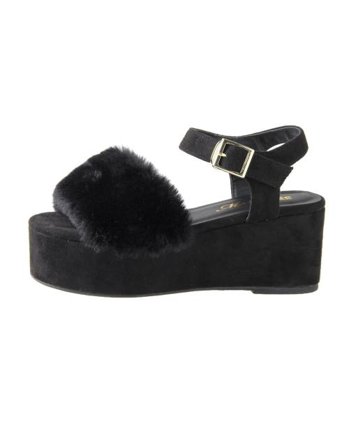 新品☆イング*ファーWベルトウェッジサンダル < ブランド  新品☆イング*ファーWベルトウェッジサンダル < ブランドの