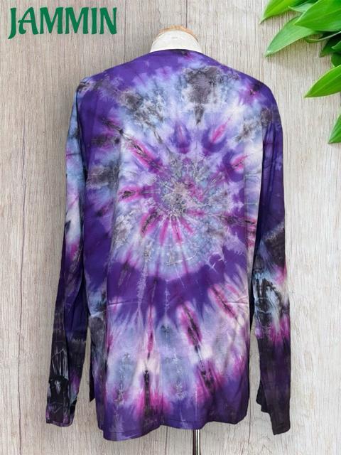 ぐるぐるタイダイクルタ サイケ ヒッピー エスニック アジアン 長袖 < 男性ファッション ぐるぐるタイダイクルタ サイケ ヒッピー エスニック アジアン 長袖 < 男性ファッションの