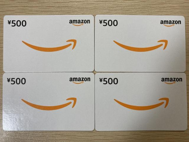 Amazonギフト券 500円 4枚 2000円分 < チケット/金券  Amazonギフト券 500円 4枚 2000円分  < チケット/金券の
