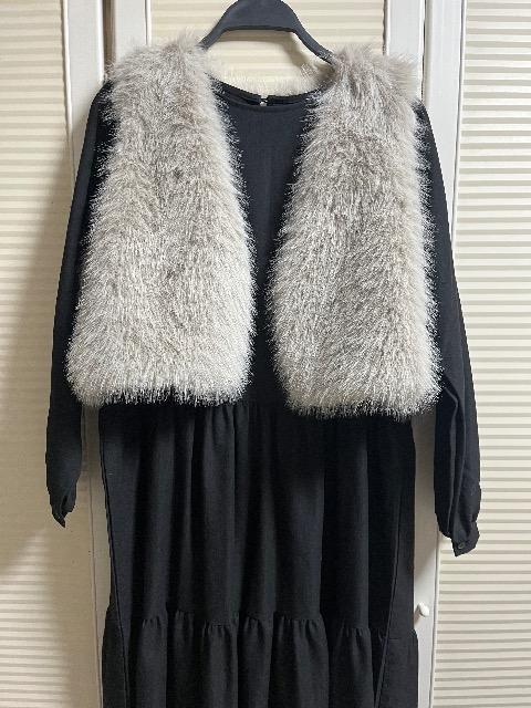 ワンピース➕ファーベストセット品 < 女性ファッション ワンピース➕ファーベストセット品 < 女性ファッションの