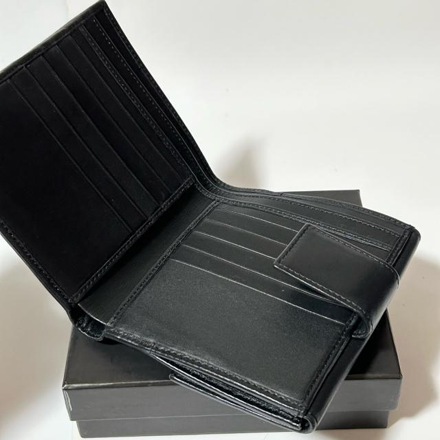 美品 GUCCI グッチ 二つ折り財布 05504 0959 GGキャンバス レザー ブラック < ブランド 美品 GUCCI グッチ 二つ折り財布 05504 0959 GGキャンバス レザー ブラック < ブランドの